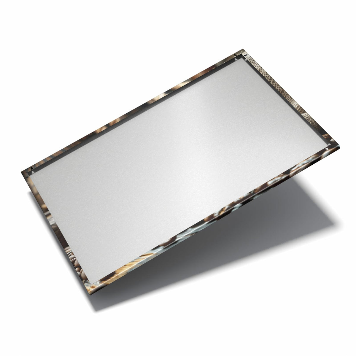 Nur 7 mm – liegt eng an der Wand – Metall Magnettafel - Kaffeesack mit Bohnen