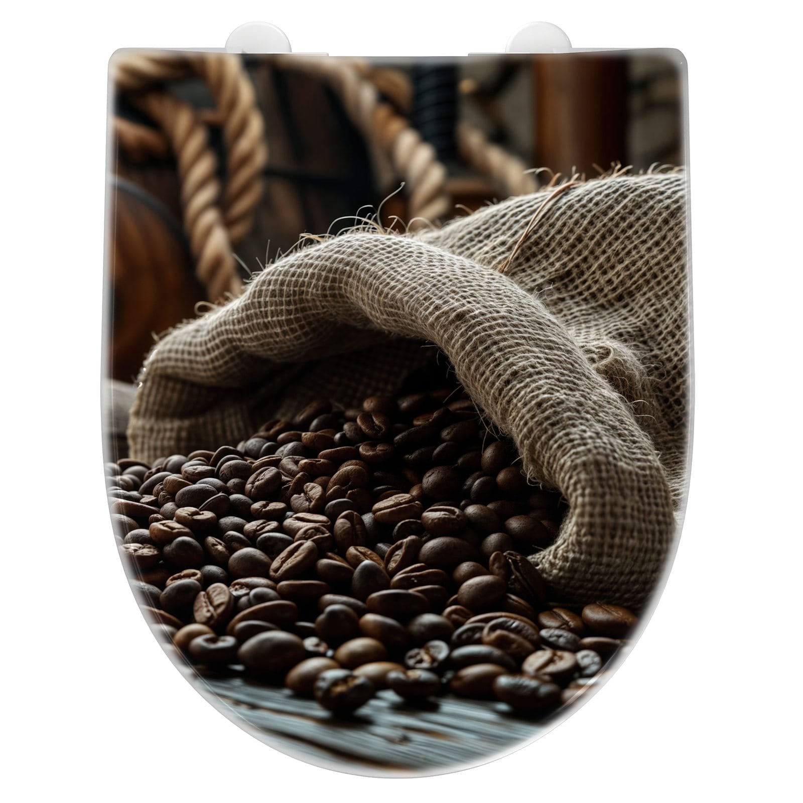 WC-Sitz mit Absenkautomatik Kaffeebohnen Sack