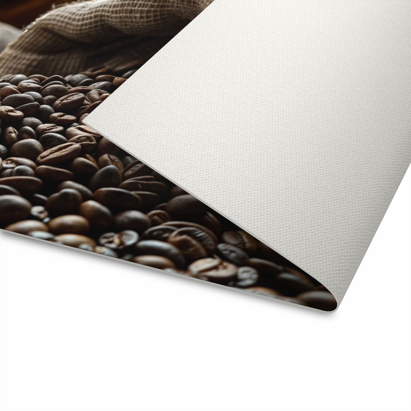 Langlebiger Küchenläufer mit Motiv Kaffeebohnen Sack für die Unterseite