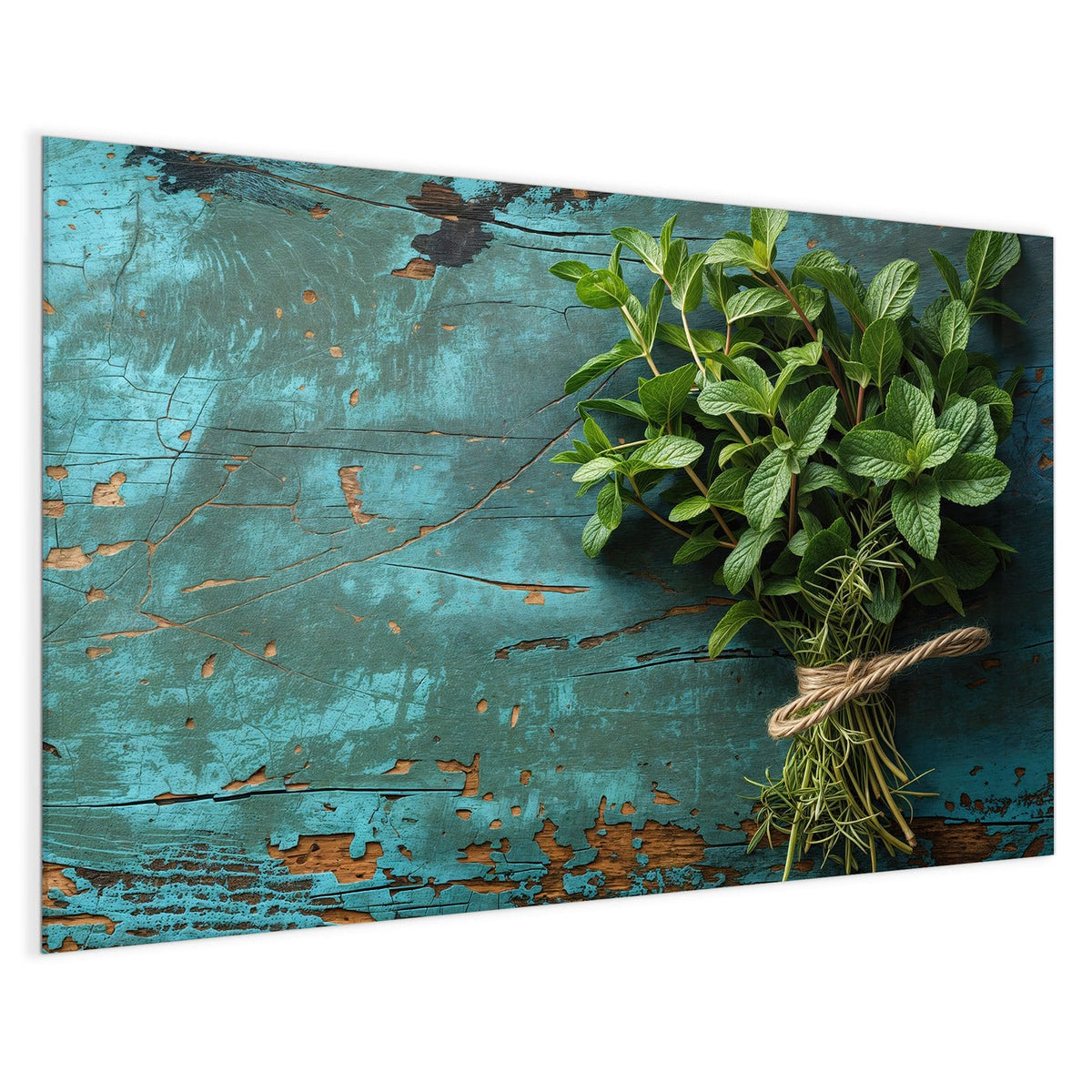 4 mm Glas statt lackiertem Blech – Magnettafel - Alte Schere auf Holz