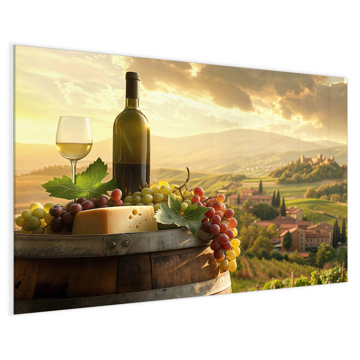 4 mm Glas statt lackiertem Blech – Magnettafel - Wein und Käse