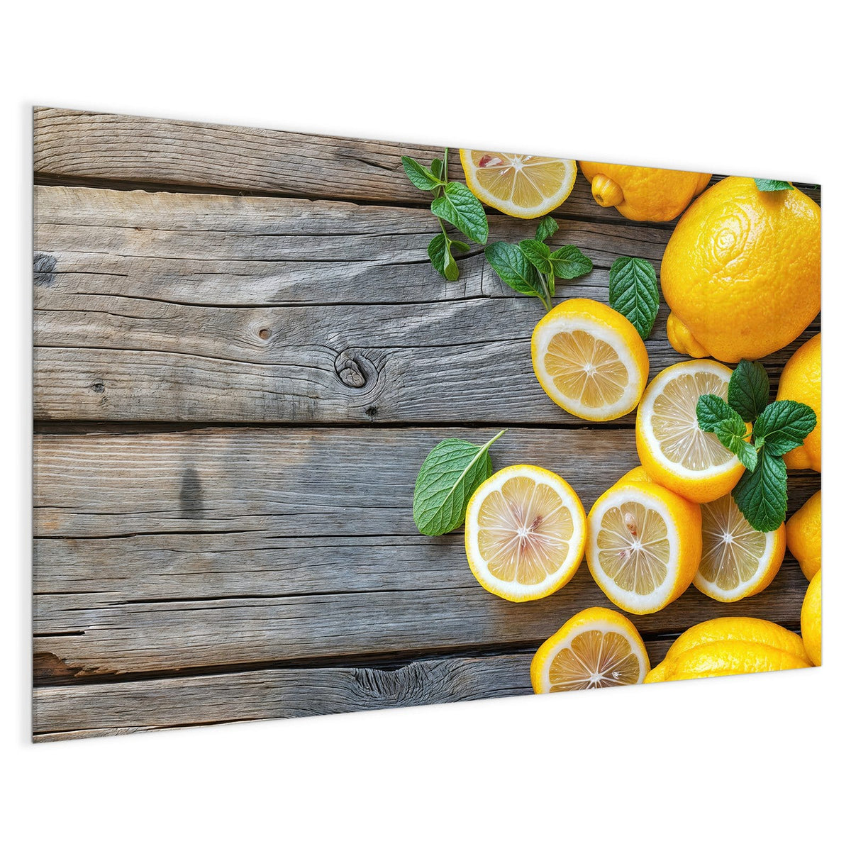 4 mm Glas statt lackiertem Blech – Magnettafel - Zitronen und Minze