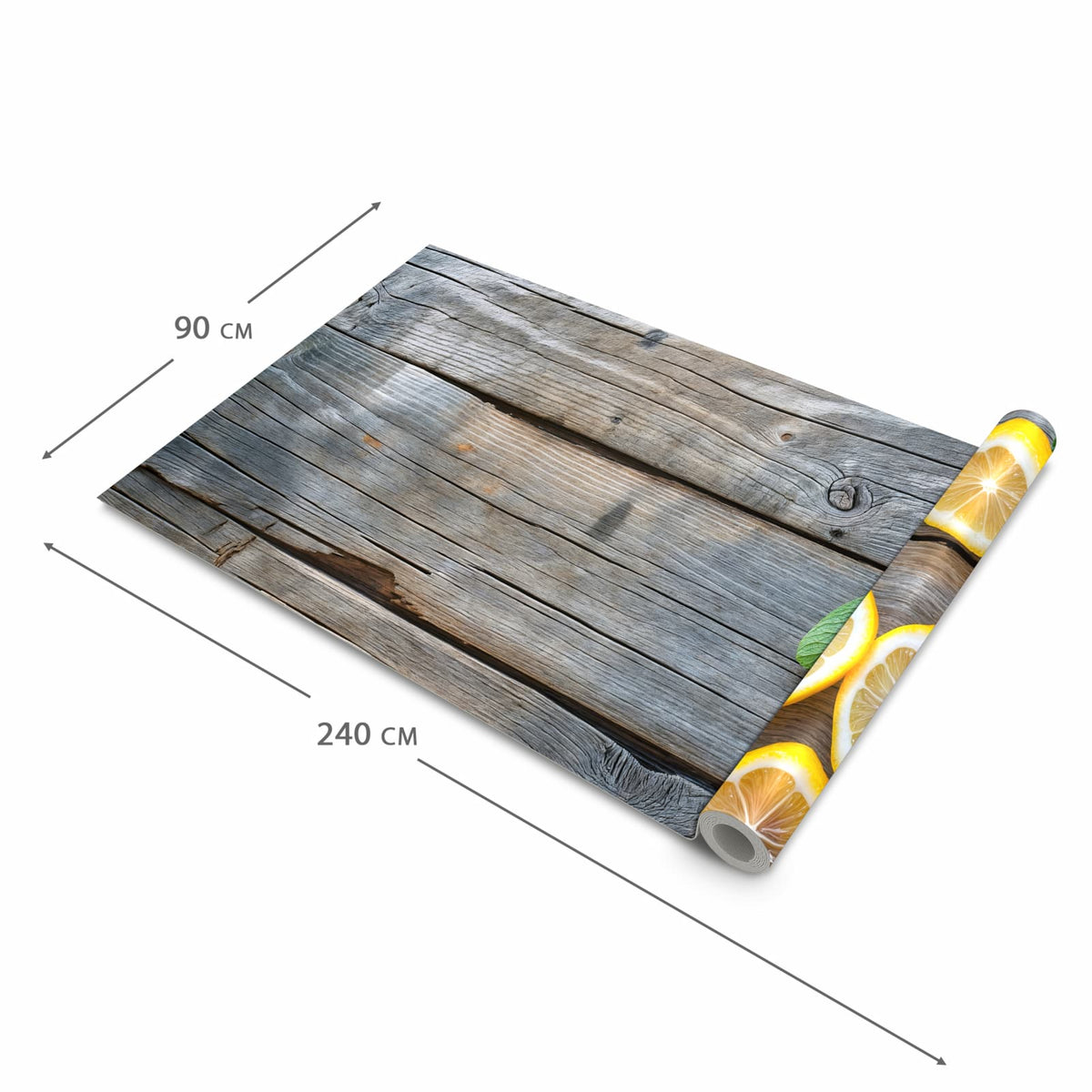 Pflegeleichter waschbarer Küchenläufer mit Motiv Lemon Fresh in der Größe 60x240 cm