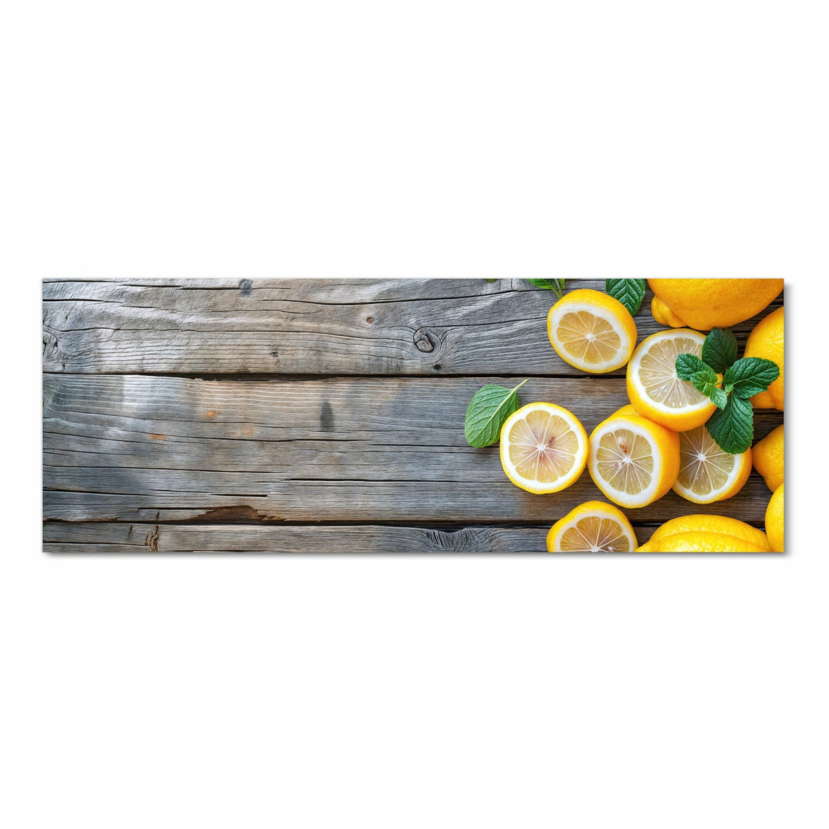 Pflegeleichter Küchenläufer mit Motiv Lemon Fresh in Frontansicht