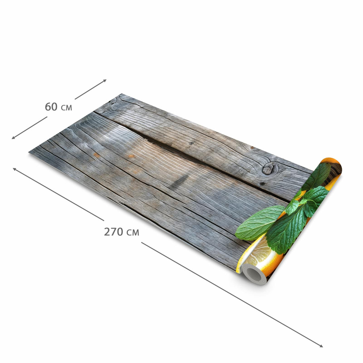 UV-beständiger Küchenteppich mit Motiv Lemon Fresh in der Größe 60x240 cm