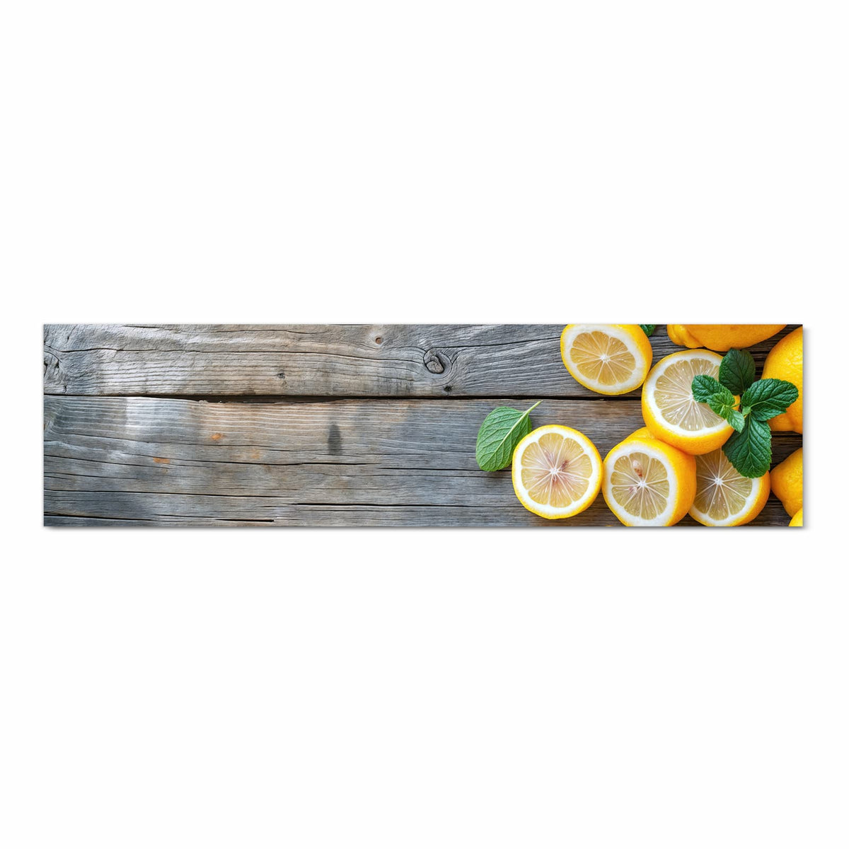 Flacher waschbarer Küchenteppich mit Motiv Lemon Fresh in Frontansicht
