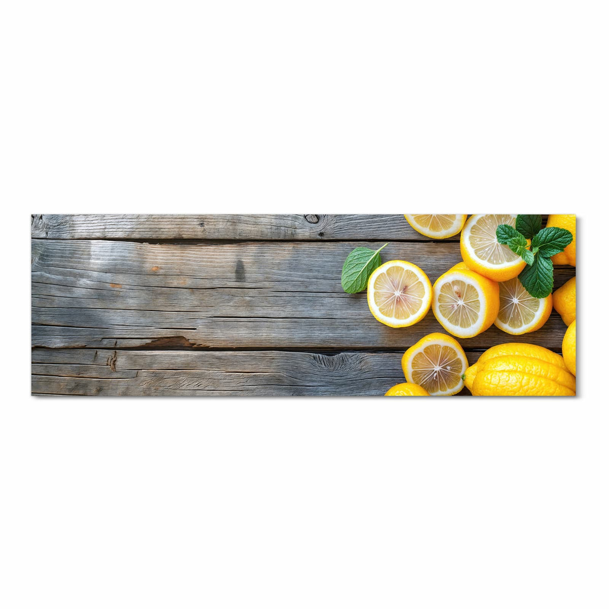UV-beständiger Küchenteppich mit Motiv Lemon Fresh in Frontansicht für die Küche