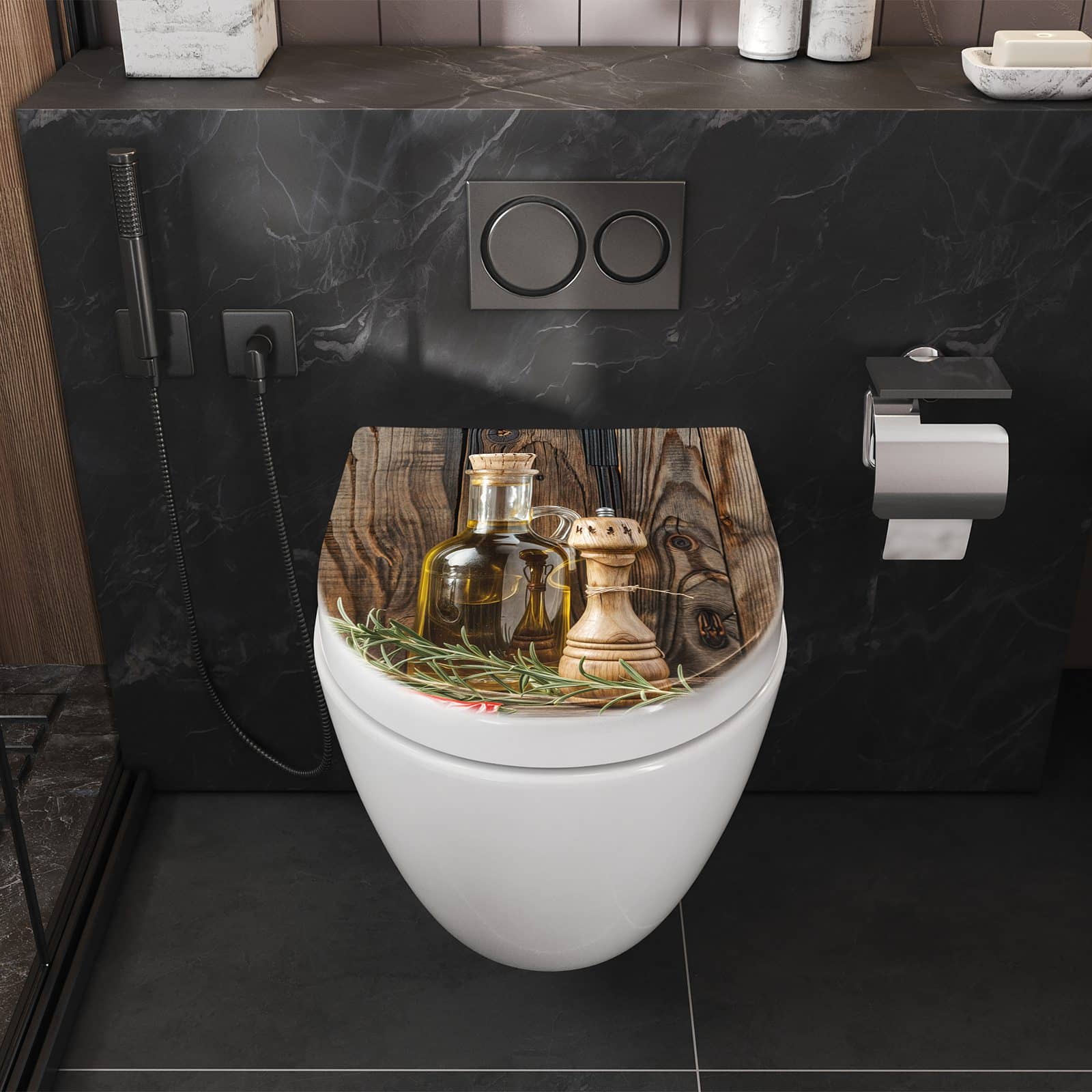 WC-Sitz mit Absenkautomatik Küchendekoration