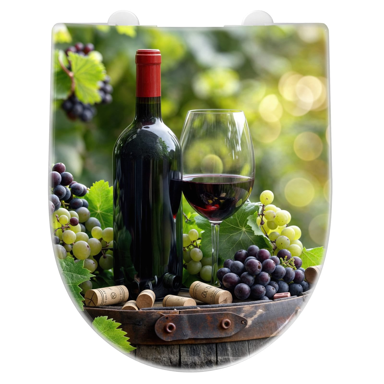 WC-Sitz mit Absenkautomatik Wein Und Trauben