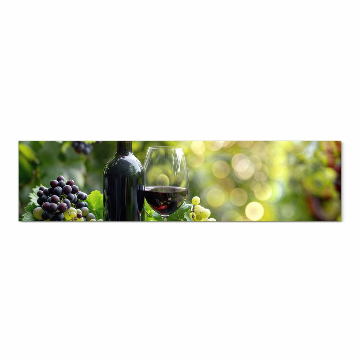 Hygienischer Küchenläufer mit Motiv Wein Und Trauben in Frontansicht - waschbar für die Küche