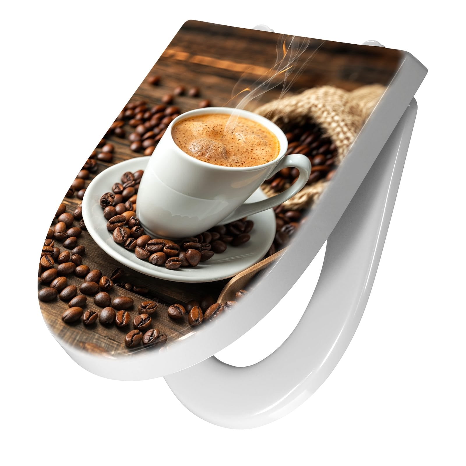 WC-Sitz mit Absenkautomatik Kaffee Geniessen