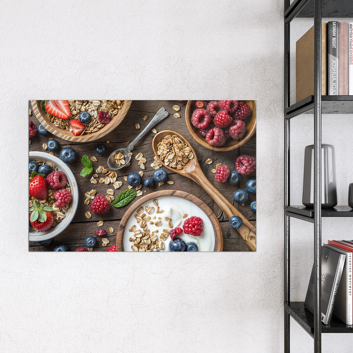 9 Größen – von 30 × 30 bis 120 × 90 cm – Magnettafel - Joghurt mit Beeren