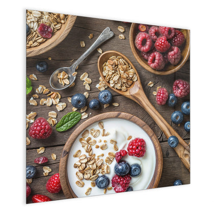 Magnettafel mit dem Motiv Joghurt mit Beeren