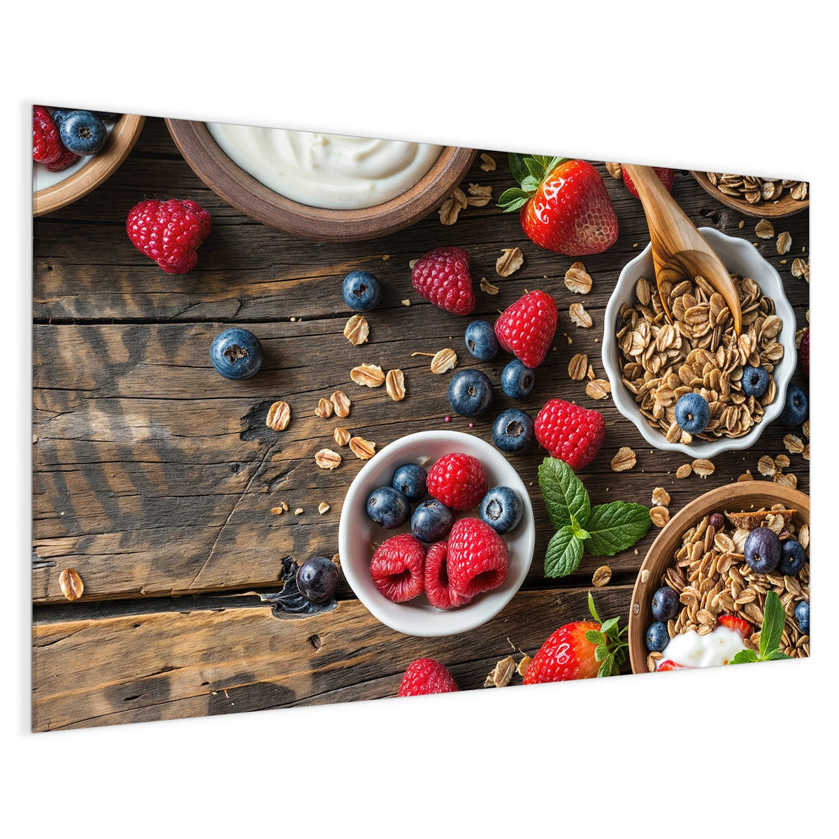 4 mm Glas statt lackiertem Blech – Magnettafel - Müsli und Joghurt