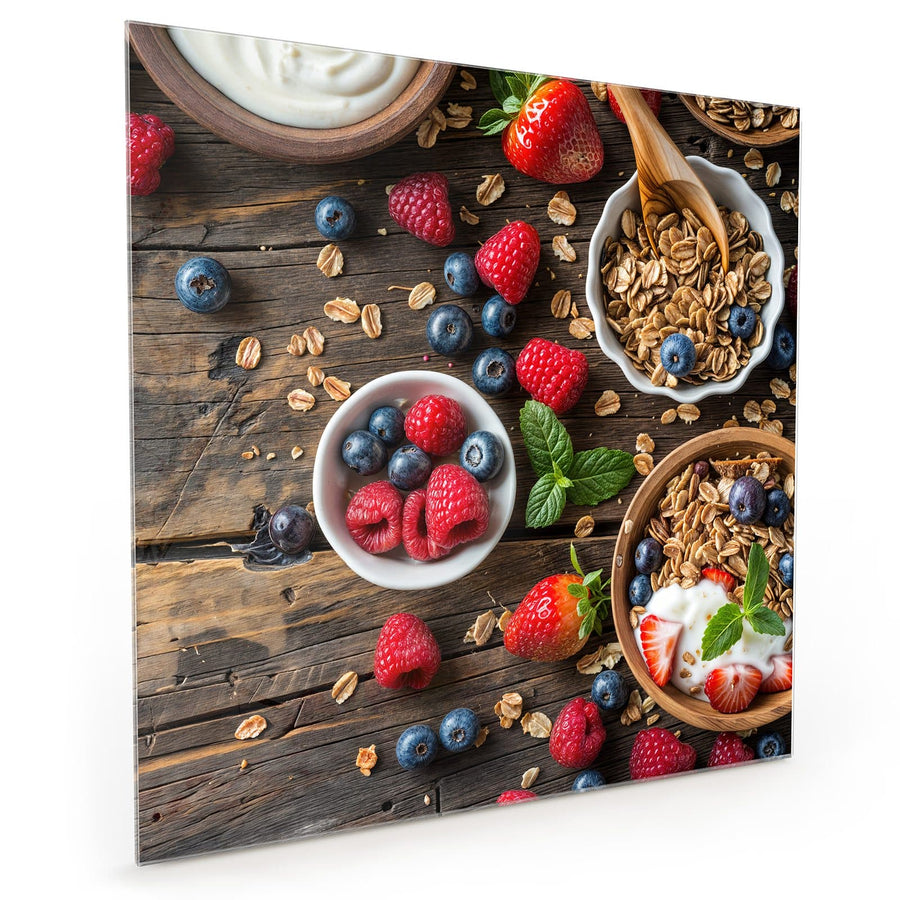 Maße Küchenrückwand Müsli und Joghurt aus Glas