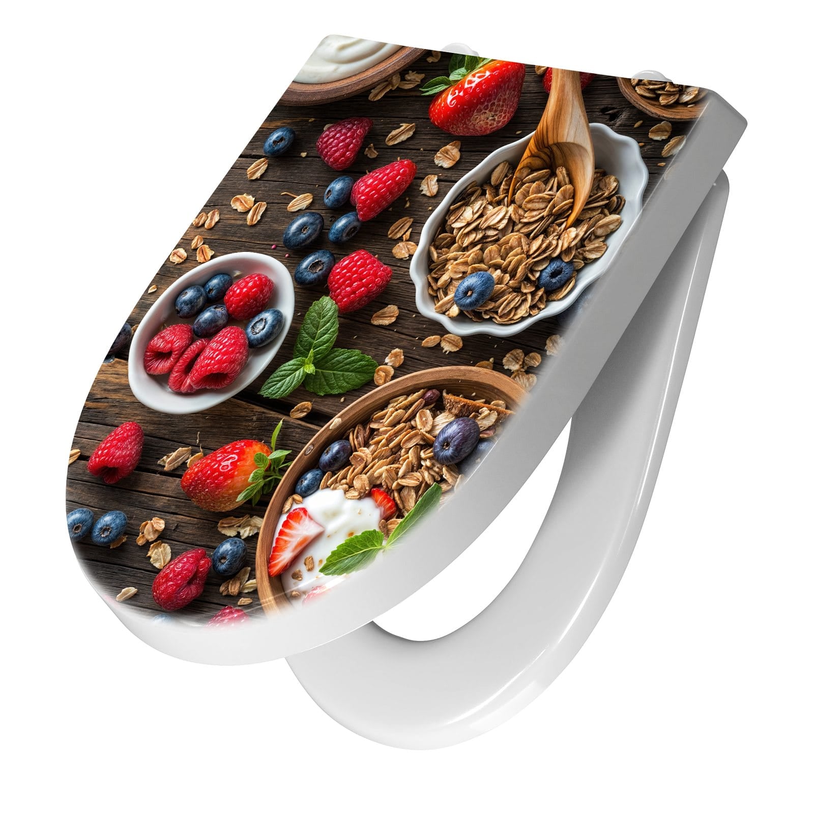 WC-Sitz mit Absenkautomatik Frühstück Müsli