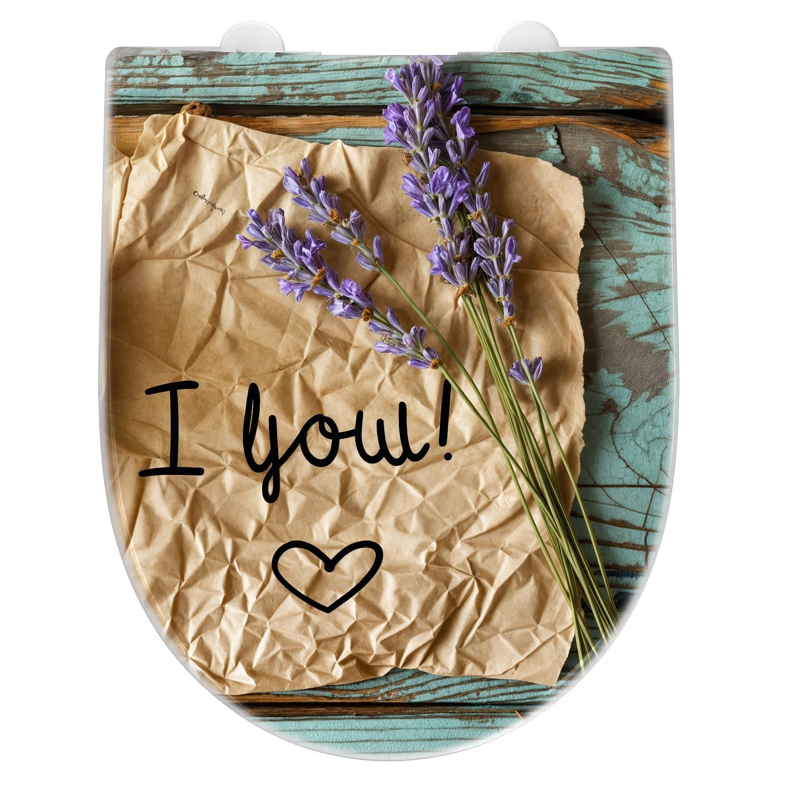 WC-Sitz mit Absenkautomatik Tasse und Lavendel