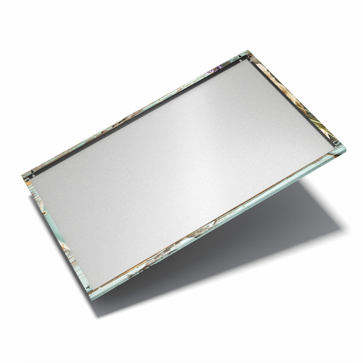 Nur 7 mm – liegt eng an der Wand – Metall Magnettafel - Tasse und Lavendel