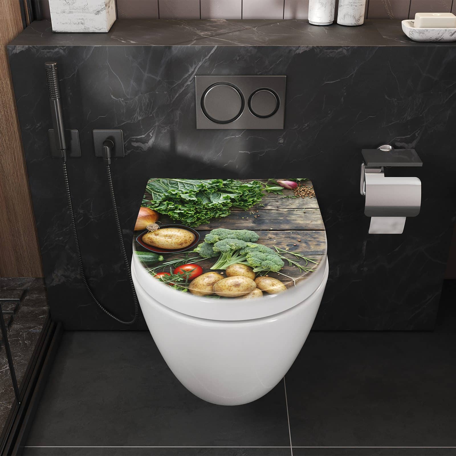 WC-Sitz mit Absenkautomatik Gemüse von Frisches