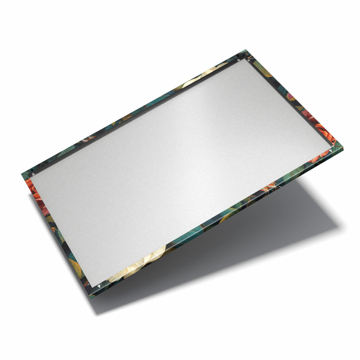 Nur 7 mm – liegt eng an der Wand – Metall Magnettafel - Rosen in Apricot