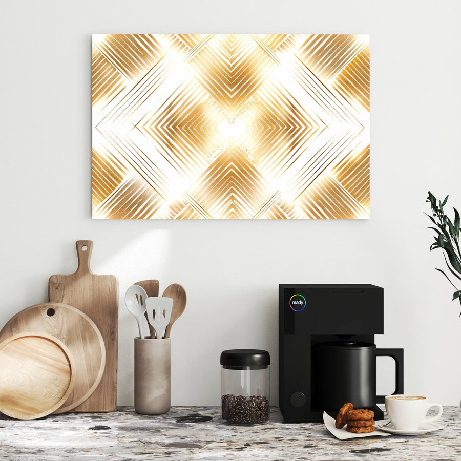 Maße Metall Magnettafel - Goldenes Rautenmuster