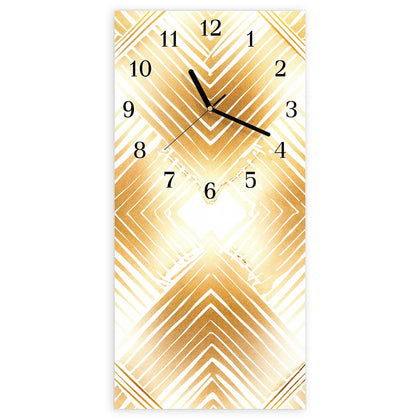 Wanduhr mit dem Motiv Goldenes Rautenmuster