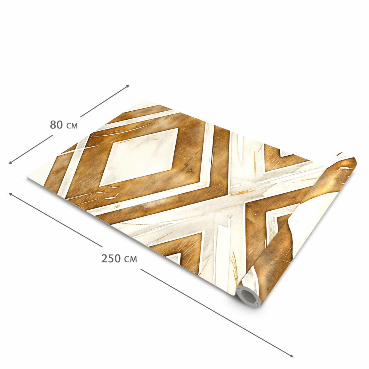 Geräuschdämpfender Läufer für die Küche mit Motiv Geometrisches Muster in der Größe 60x90 cm