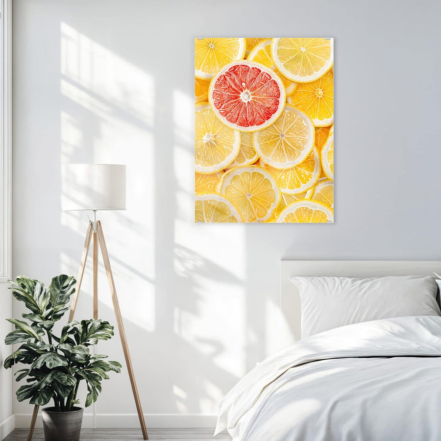Maße Wandbild - Zitrusscheiben - Hochformat
