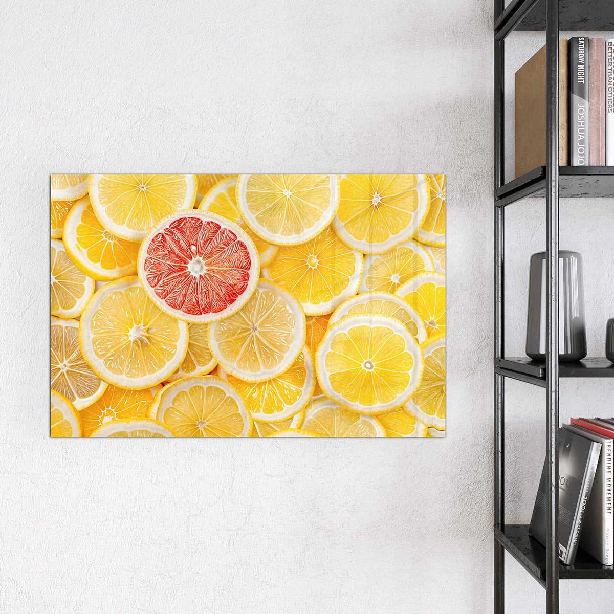 Magnettafel - Zitrusscheiben – Zitrusscheiben mit roter Grapefruit