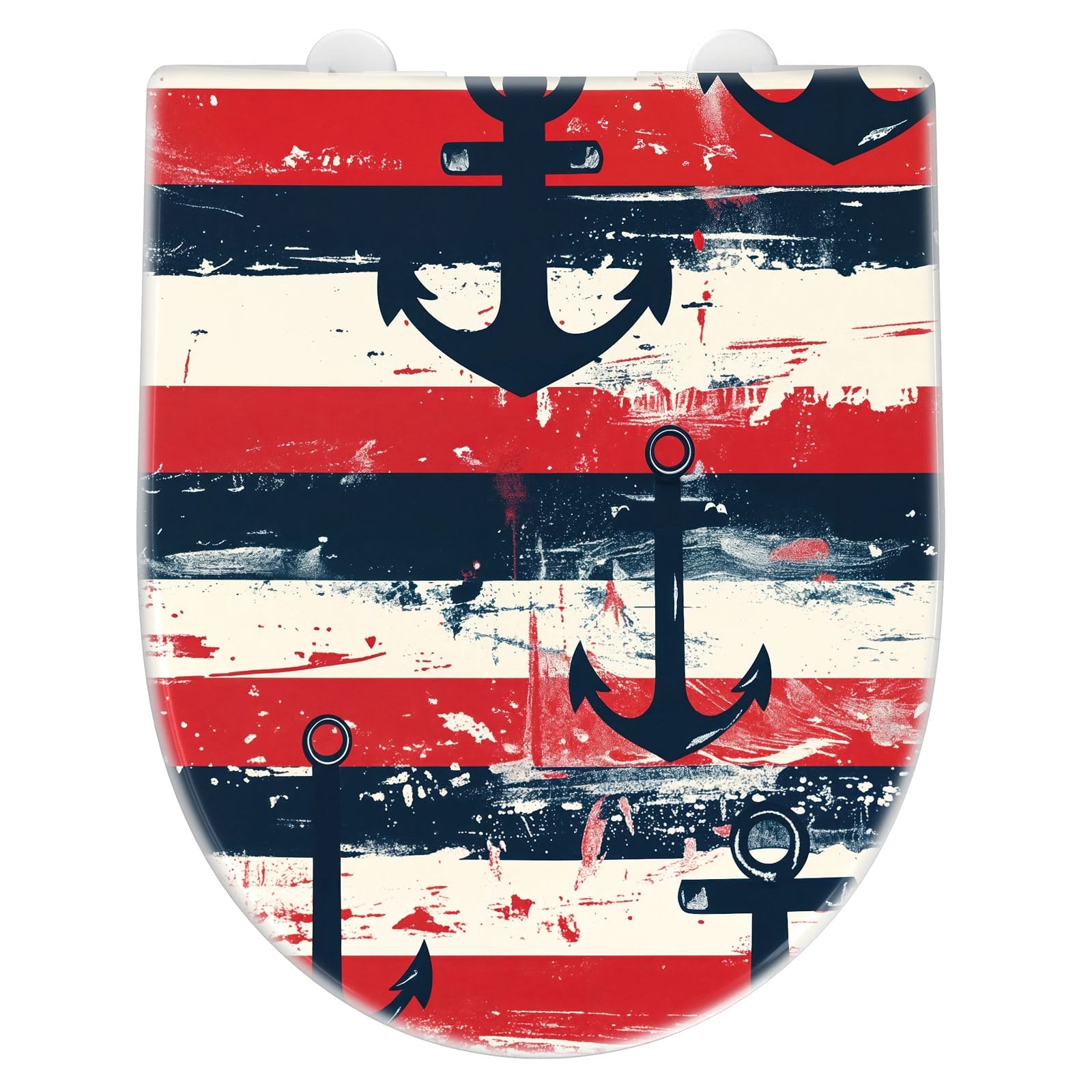 WC-Sitz mit Absenkautomatik Anker Streifen