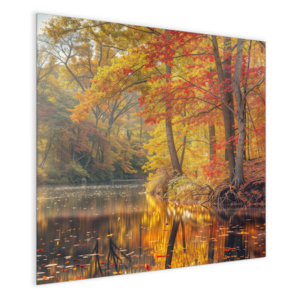 Magnettafel mit dem Motiv Herbstfarben am Seeufer