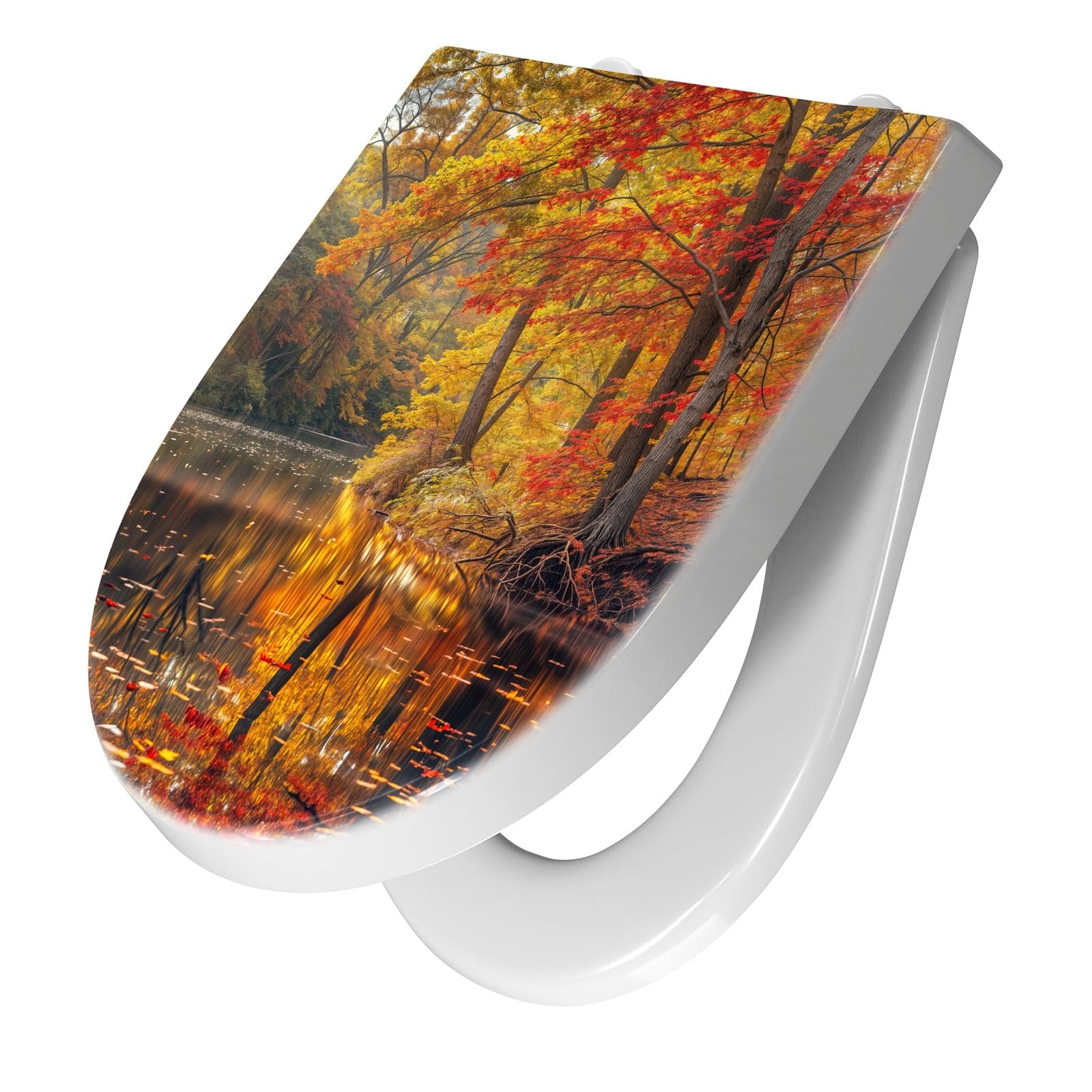WC-Sitz mit Absenkautomatik Herbstwald See