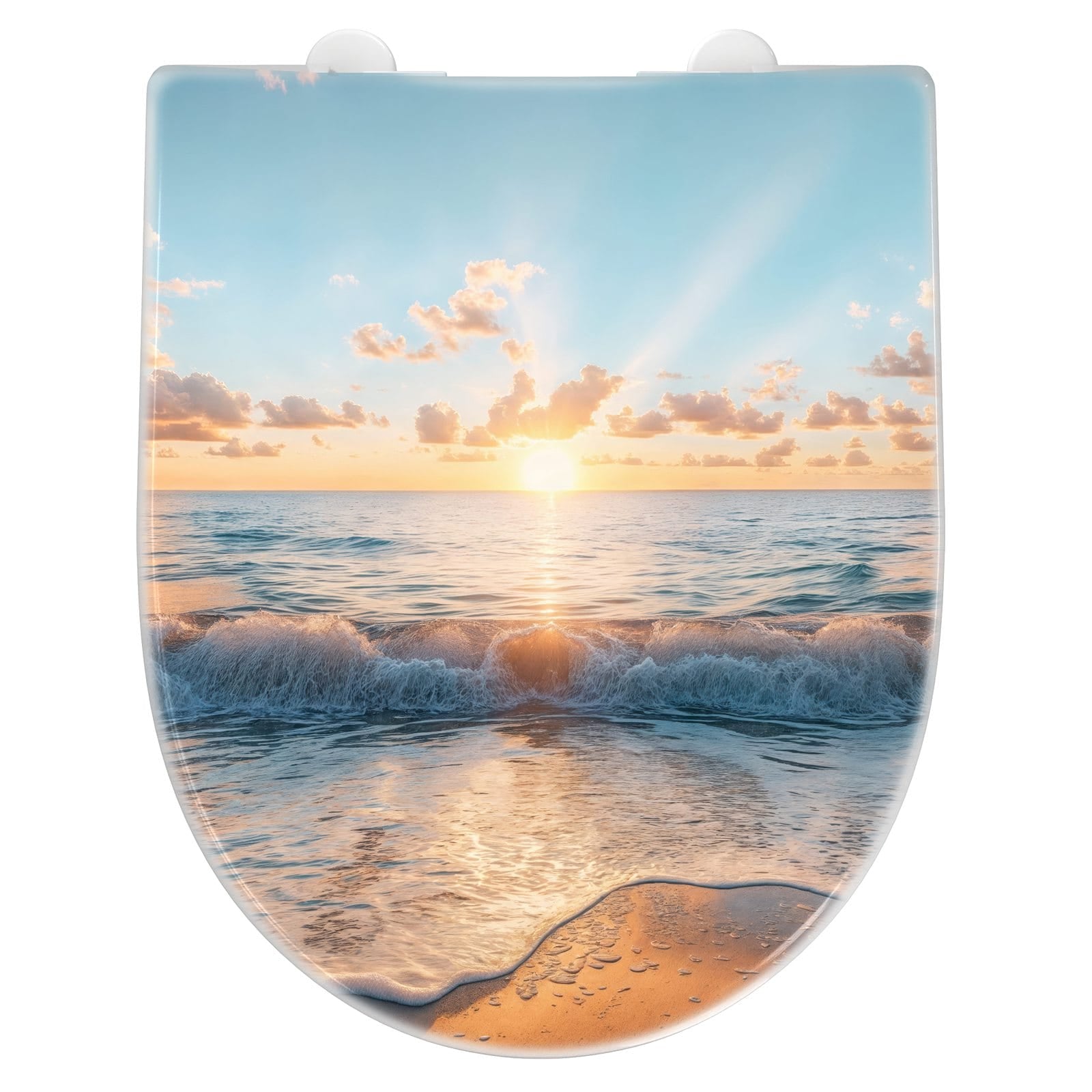 WC-Sitz mit Absenkautomatik Strand Sonnenuntergang