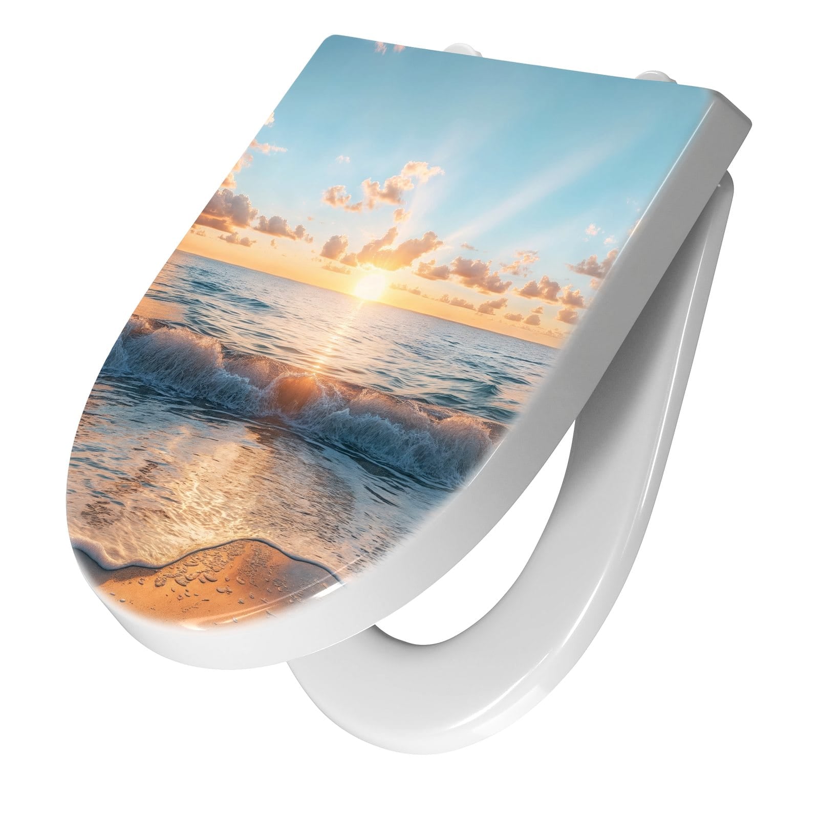WC-Sitz mit Absenkautomatik Strand Sonnenuntergang
