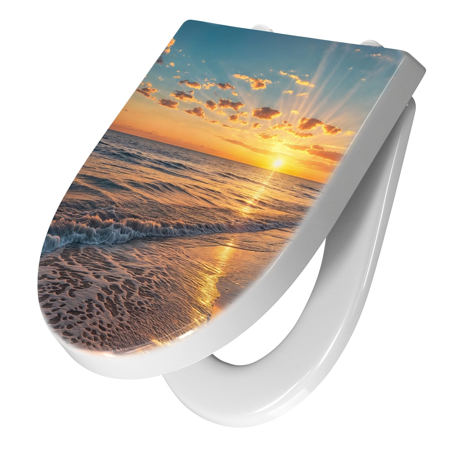 WC-Sitz mit Absenkautomatik Sonnenaufgang Meer