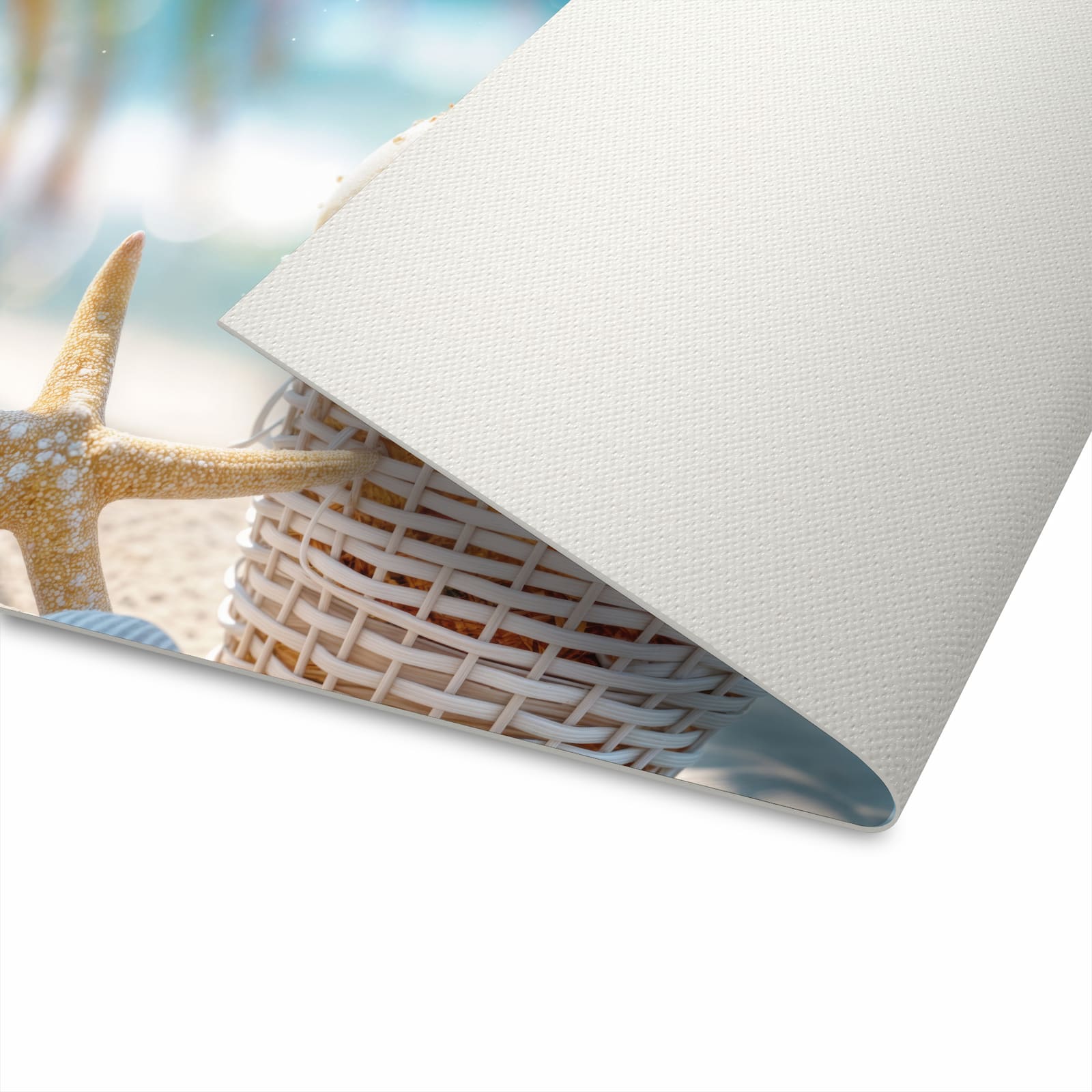 Geruchsneutraler Bodenläufer Teppich mit Motiv Sommer Eiskörbchen in der Unterseite