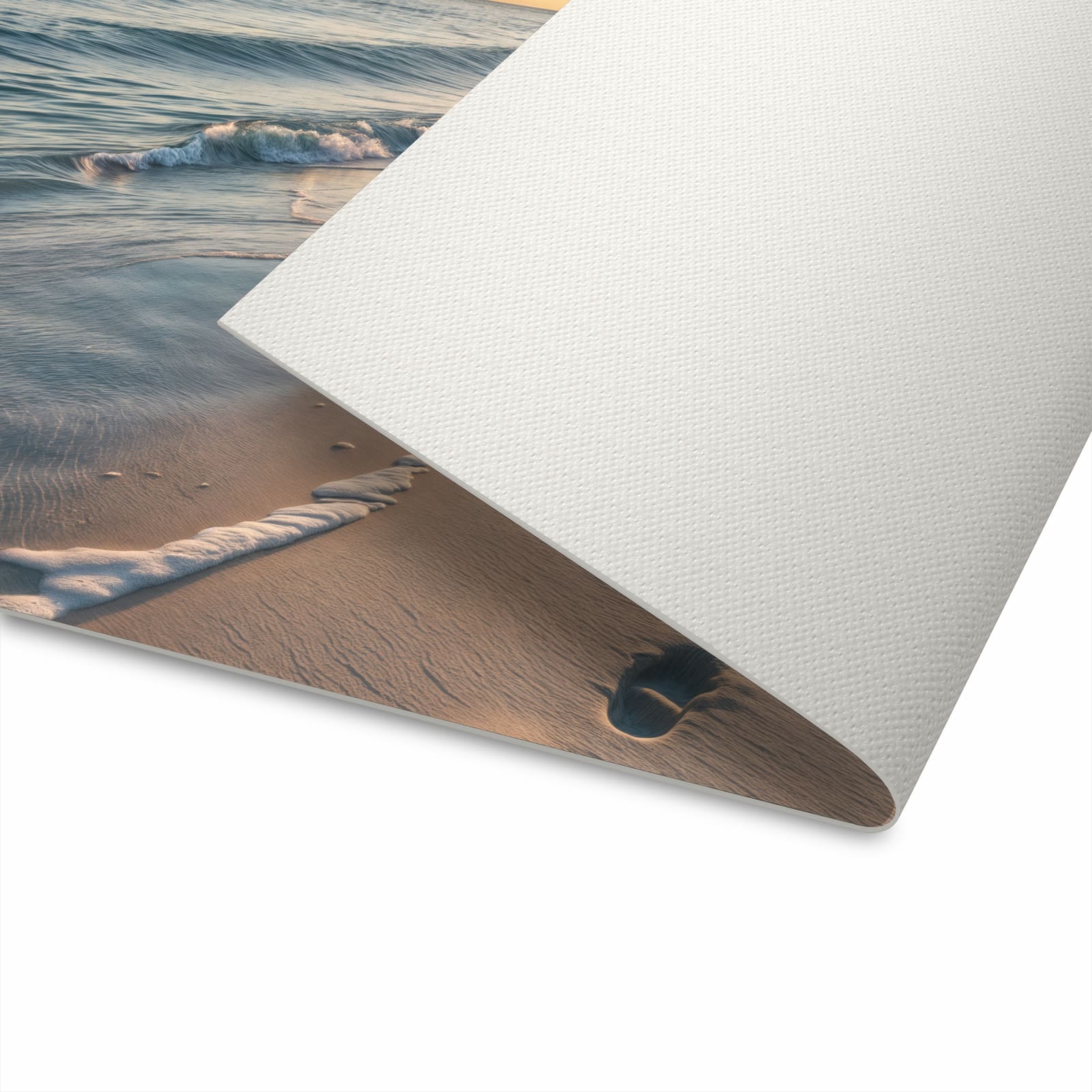 Schmutzabweisender Bodenläufer mit Motiv Strandspuren in der Unterseite