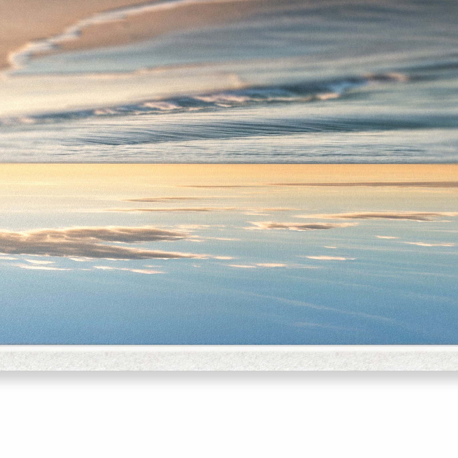 Farbbeständiger Küchenläufer mit Motiv Strandspuren in seitlicher Ansicht