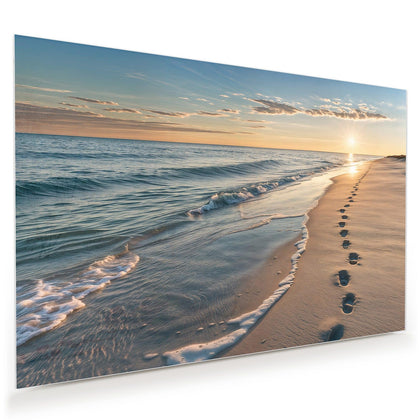 Wandbild mit dem Motiv Spuren im Sand