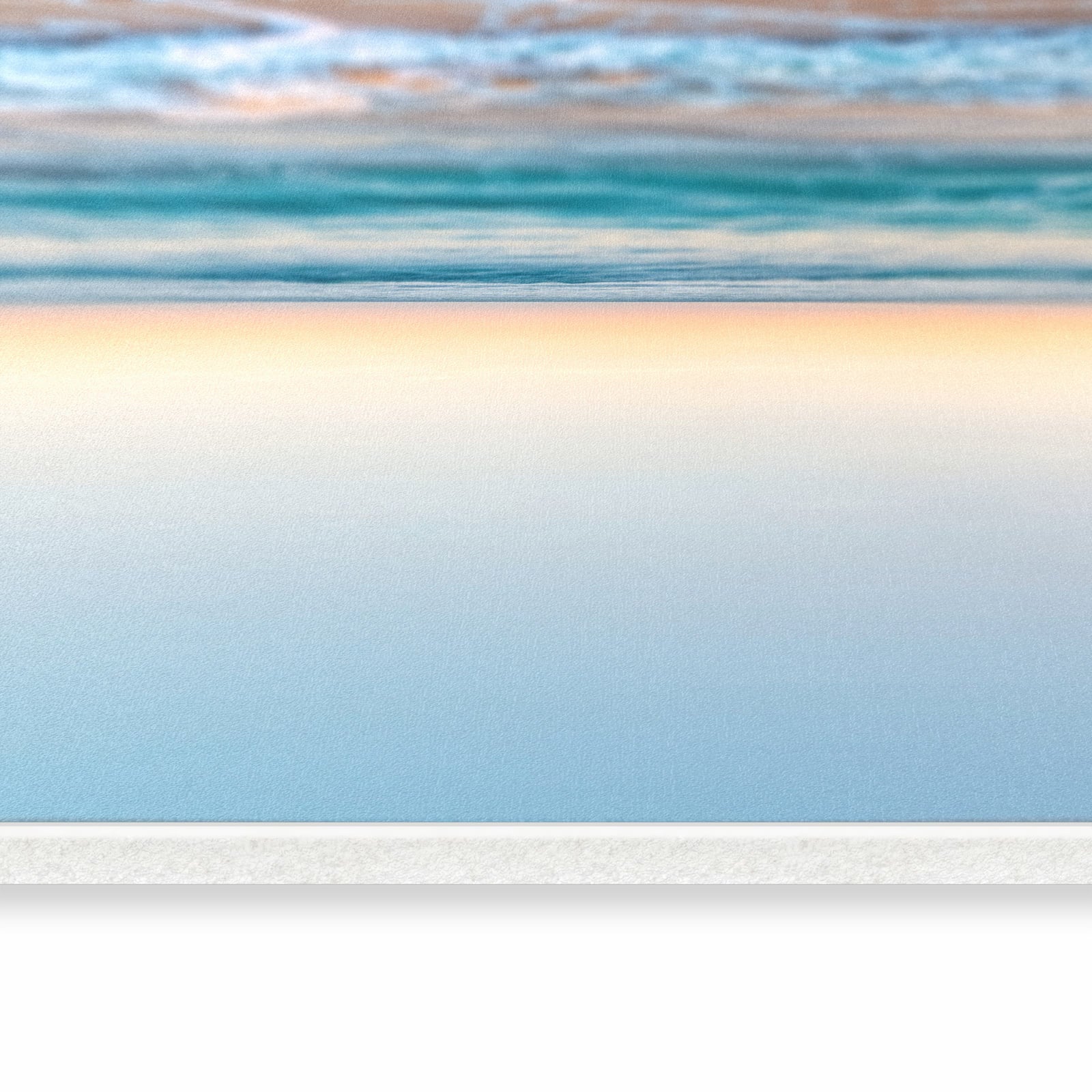 Bodenschonender Küchenteppich mit Motiv Strandhorizont in seitlicher Ansicht