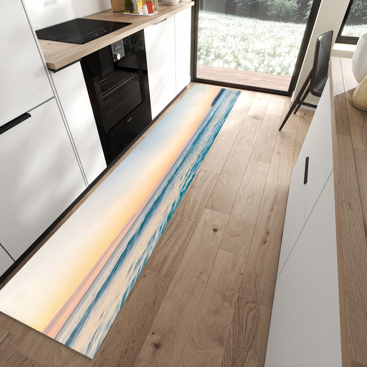 13 Größen – von 60 × 90 bis 80 × 300 cm – Küchenläufer - Strandhorizont