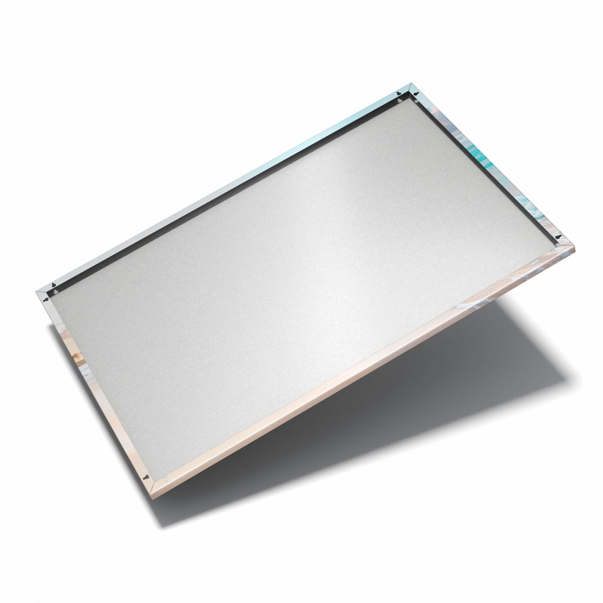 Nur 7 mm – liegt eng an der Wand – Metall Magnettafel - Sonnenaufgang am Strand