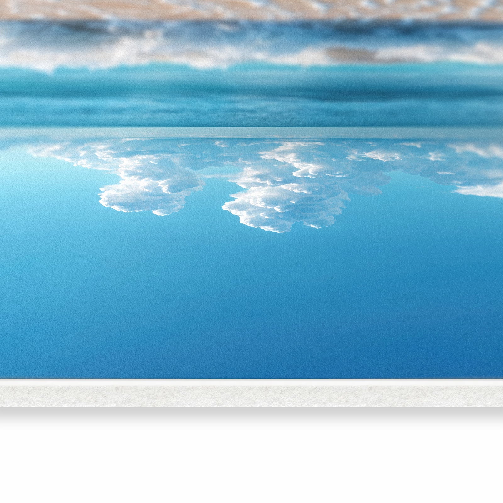 Abriebfester waschbarer Läufer Küche mit Motiv Meereswellen in seitlicher Ansicht