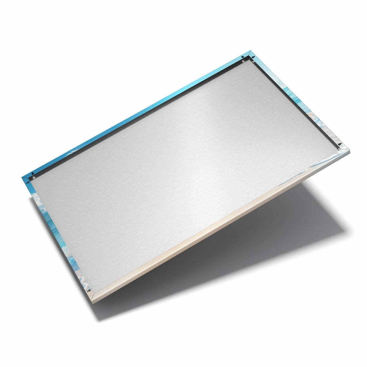Nur 7 mm – liegt eng an der Wand – Metall Magnettafel - Brandung unter Wolken