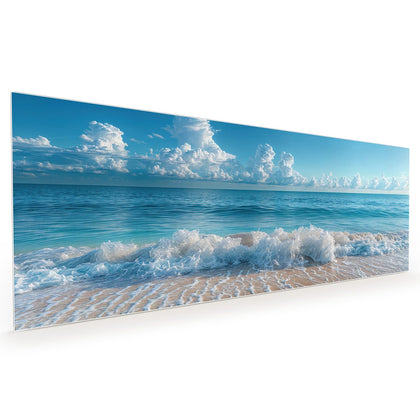 Küchenrückwand mit dem Motiv Brandung unter Wolken