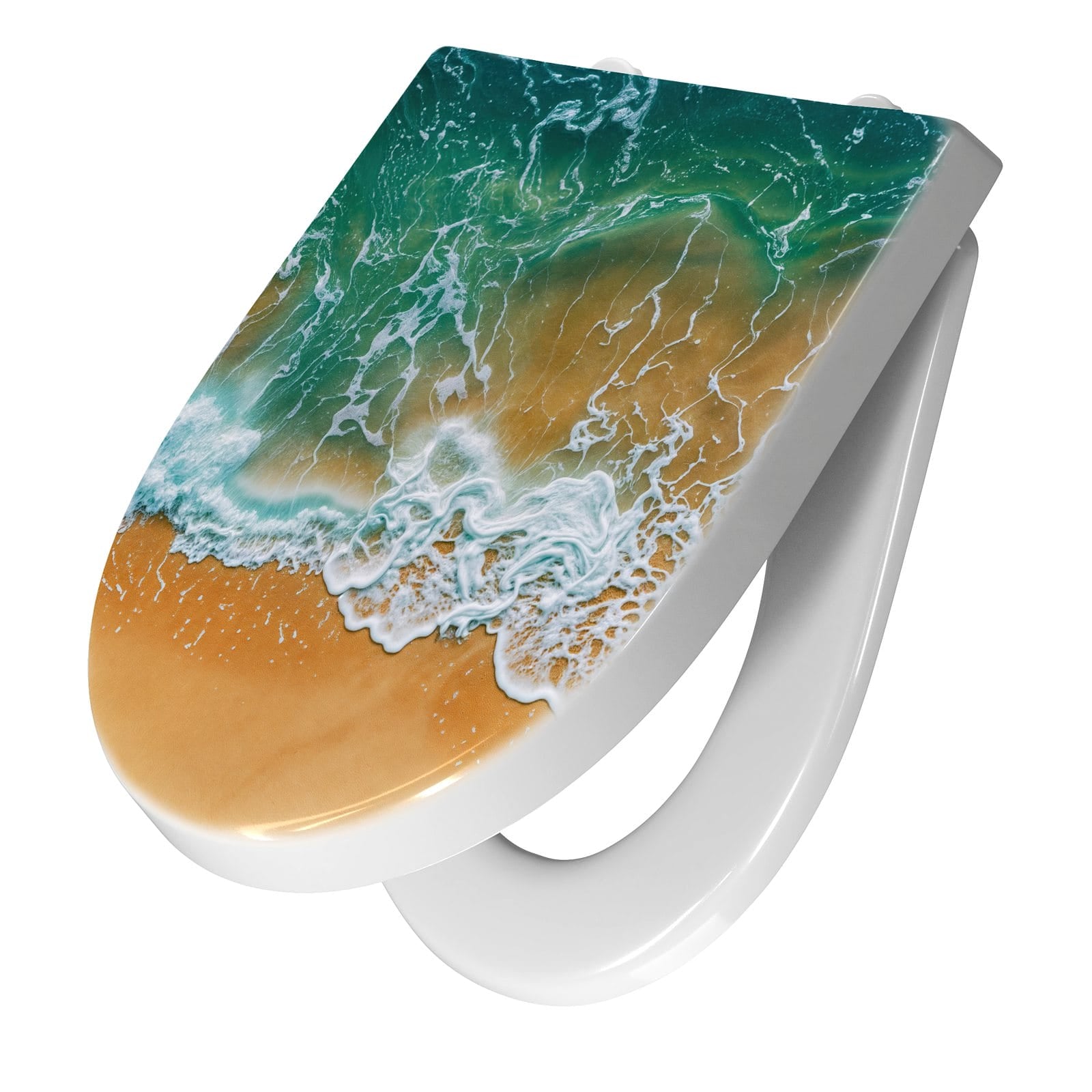 WC-Sitz mit Absenkautomatik Meeresbrandung