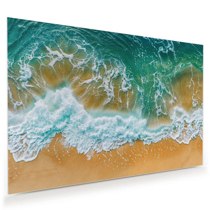 Wandbild mit dem Motiv Smaragdgrüne Brandung