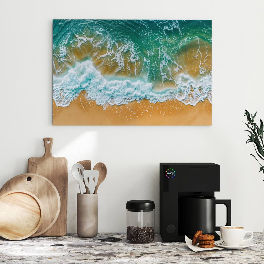 Maße Metall Magnettafel - Smaragdgrüne Brandung