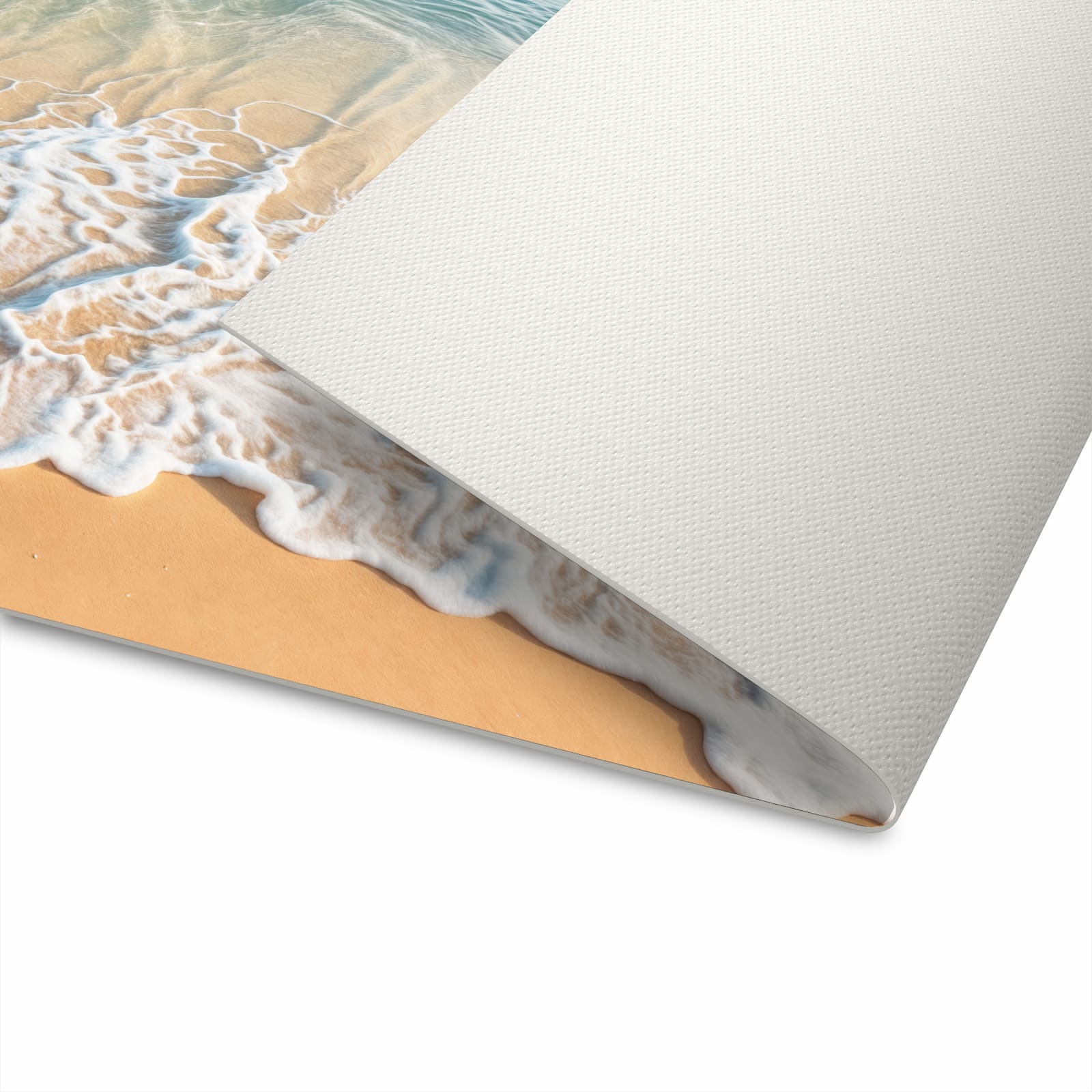 Langlebiger Teppich für Küche mit Motiv Wellen am Strand in Unterseite