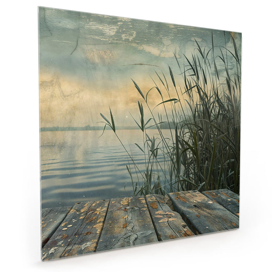 Maße Küchenrückwand Steg am Schilfsee aus Glas